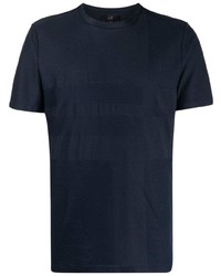 T-shirt girocollo blu scuro di Dunhill