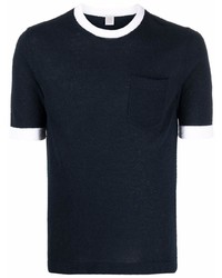 T-shirt girocollo blu scuro di Eleventy
