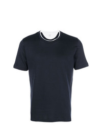 T-shirt girocollo blu scuro di Eleventy