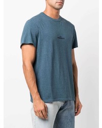 T-shirt girocollo blu scuro di Maison Margiela