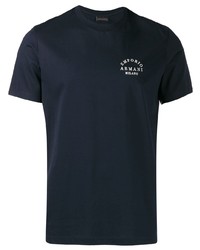 T-shirt girocollo blu scuro di Emporio Armani