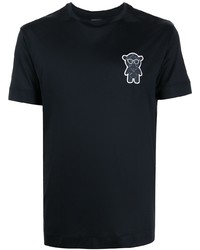 T-shirt girocollo blu scuro di Emporio Armani