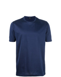 T-shirt girocollo blu scuro di Fay