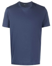 T-shirt girocollo blu scuro di Finamore 1925 Napoli