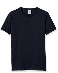 T-shirt girocollo blu scuro di Fruit of the Loom