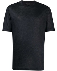 T-shirt girocollo blu scuro di Giorgio Armani