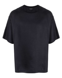 T-shirt girocollo blu scuro di Giorgio Armani