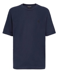 T-shirt girocollo blu scuro di Giuseppe Zanotti
