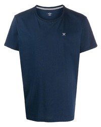 T-shirt girocollo blu scuro di Hackett