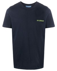 T-shirt girocollo blu scuro di Han Kjobenhavn