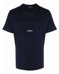 T-shirt girocollo blu scuro di Hydrogen