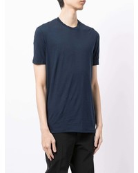 T-shirt girocollo blu scuro di DSQUARED2