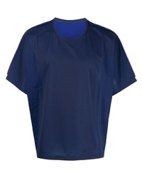 T-shirt girocollo blu scuro di Issey Miyake