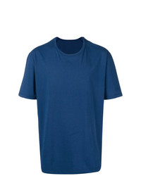 T-shirt girocollo blu scuro di Issey Miyake