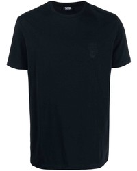 T-shirt girocollo blu scuro di Karl Lagerfeld