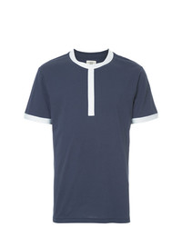T-shirt girocollo blu scuro di Kent & Curwen