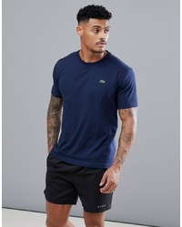 T-shirt girocollo blu scuro di Lacoste Sport