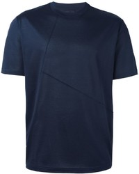 T-shirt girocollo blu scuro di Lanvin