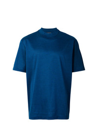 T-shirt girocollo blu scuro di Lanvin