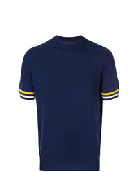 T-shirt girocollo blu scuro di Larusmiani