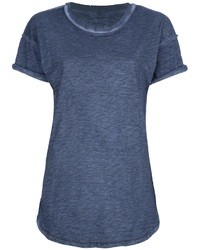 T-shirt girocollo blu scuro di Laurence Dolige