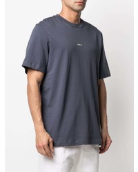 T-shirt girocollo blu scuro di Oamc