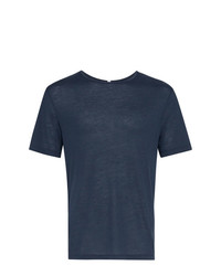 T-shirt girocollo blu scuro di Lot78