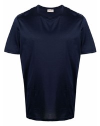 T-shirt girocollo blu scuro di Low Brand