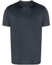 T-shirt girocollo blu scuro di Low Brand