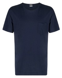 T-shirt girocollo blu scuro di Massimo Alba
