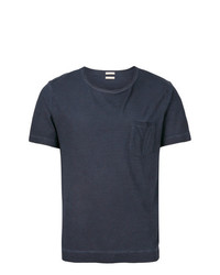 T-shirt girocollo blu scuro di Massimo Alba