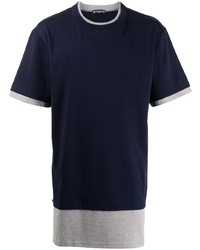 T-shirt girocollo blu scuro di Mastermind Japan