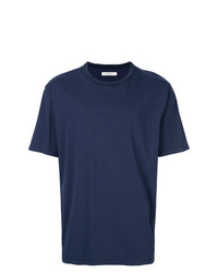 T-shirt girocollo blu scuro di Mauro Grifoni