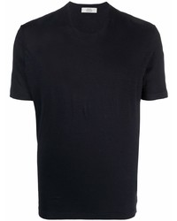 T-shirt girocollo blu scuro di Mauro Ottaviani
