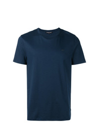 T-shirt girocollo blu scuro di Michael Kors Collection
