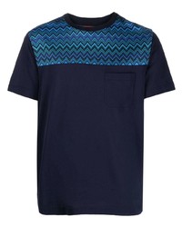 T-shirt girocollo blu scuro di Missoni
