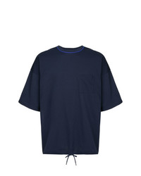 T-shirt girocollo blu scuro di Monkey Time