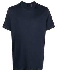 T-shirt girocollo blu scuro di Moose Knuckles