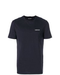 T-shirt girocollo blu scuro di Neil Barrett