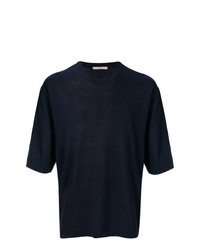 T-shirt girocollo blu scuro di Nuur