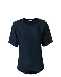 T-shirt girocollo blu scuro di P.A.R.O.S.H.