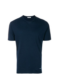 T-shirt girocollo blu scuro di Paolo Pecora