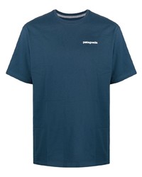 T-shirt girocollo blu scuro di Patagonia