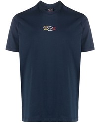 T-shirt girocollo blu scuro di Paul & Shark