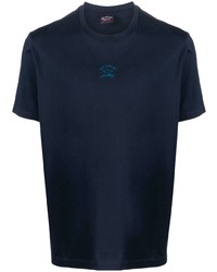 T-shirt girocollo blu scuro di Paul & Shark
