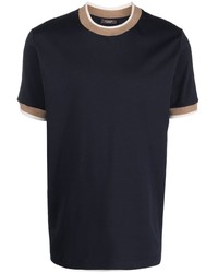T-shirt girocollo blu scuro di Peserico