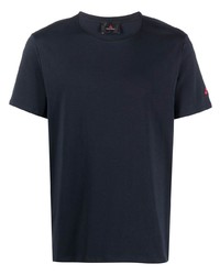 T-shirt girocollo blu scuro di Peuterey