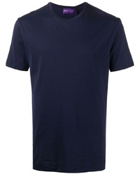 T-shirt girocollo blu scuro di Ralph Lauren Purple Label