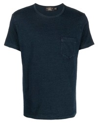T-shirt girocollo blu scuro di Ralph Lauren RRL