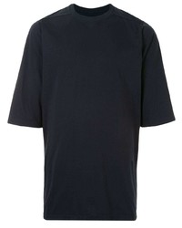 T-shirt girocollo blu scuro di Rick Owens